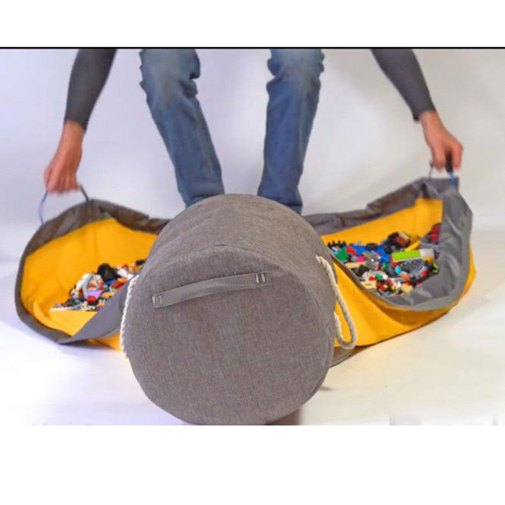 Durable Toy Storage Basket Organizer Bag And Play Mat